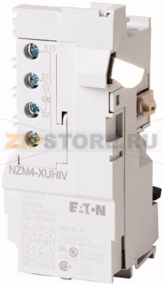 Расцепитель минимального напряжения, 380-440В AC, +2 НО доп контакта Eaton NZM4-XUHIV380-440AC 