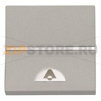 Механизм одноклавишной кнопки, двухмодульный, серебристый ABB 2CLA220400N1301