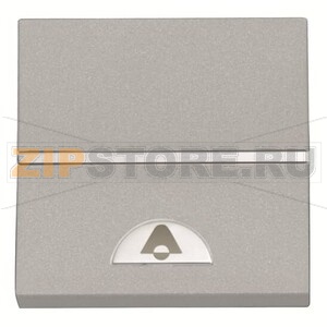 Механизм одноклавишной кнопки, двухмодульный, серебристый ABB 2CLA220400N1301 