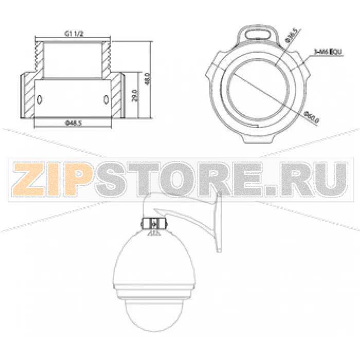 Адаптер навесной Dahua DH-PFA111 