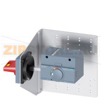 side wall mounted rot. operator emergency-off IEC IP65 with mounting bracket accessory for: 3VA1 250 Siemens 3VA9257-0PK55