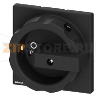 Rotary operating mechanism, actuating lever black, for encapsulated switches, for 63-125A, Аксессуар для main and emergency off switch 3LD2 in molded-plastic enclosure and for repair and maintenance switch with EMC plate Siemens 3LD9284-1G