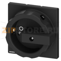Rotary operating mechanism, actuating lever black, for encapsulated switches, for 63-125A, Аксессуар для main and emergency off switch 3LD2 in molded-plastic enclosure and for repair and maintenance switch with EMC plate Siemens 3LD9284-1G