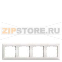 DELTA LINE ТИТАНОВО-БЕЛЫЙ РАМКА  4-МЕСТНАЯ 293X80MM ГОРИЗОНТАЛЬНАЯ С ПОЛЕМ ДЛЯ НАДПИСИ Siemens 5TG2554-1