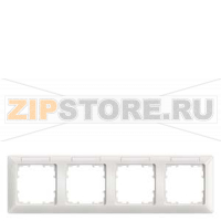 DELTA LINE ТИТАНОВО-БЕЛЫЙ РАМКА  4-МЕСТНАЯ 293X80MM ГОРИЗОНТАЛЬНАЯ С ПОЛЕМ ДЛЯ НАДПИСИ Siemens 5TG2554-1