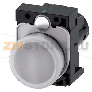 СВЕТОВОЙ ИНДИКАТОР КОМПАКТНЫЙ, 22MM, КРУГЛ., ПЛАСТИК, РАССЕИВАТЕЛЬ БЕЛЫЙ МАТОВЫЙ, С ДЕРЖАТЕЛЕМ, НОМ. НАПРЯЖЕНИЕ 24В АС/DC, ВИНТОВЫЕ КЛЕММЫ Siemens 3SU1201-6AB60-1AA0 