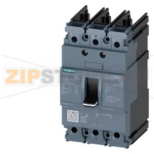 Автоматический выключатель 3VA5 UL frame 125 breaking capacity class M 35kA @ 480y/277V 3-pole, line protection TM210,  ftfm, In=100A overload protection ir=100A fixed short circuit protection iI=10 x In w/o connection Siemens 3VA5110-5ED31-0AA0 