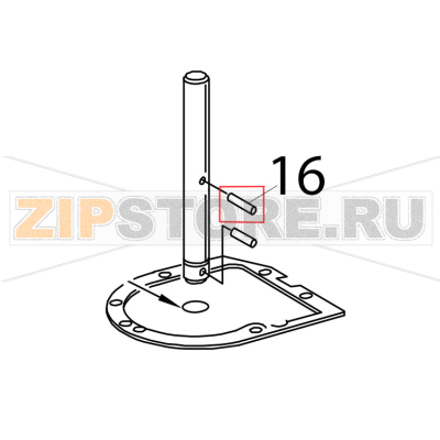Pin (vertical center shaft) KitchenAid 5K45SSEWH Pin (vertical center shaft) KitchenAid 5K45SSEWHЗапчасть на деталировке под номером: 16