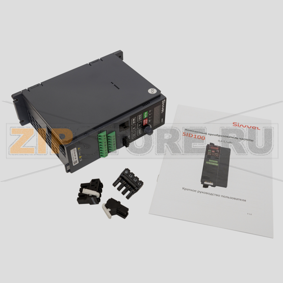Преобразователь частоты 0.75 кВт, 3 фазы, 380 В, тормозной модуль Sinvel SID100-0R7-3B 