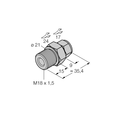 Фитинг компрессионный Turck CF-M-6-M18-A4 