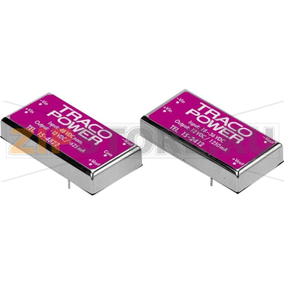 Преобразователь DC/DC, печатный монтаж, 24 V/DC, ±12 V/DC, 625 mA Traco Power TEL 15-2422 
