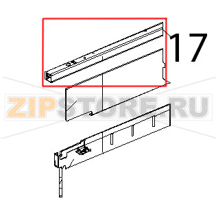 Listello quadro inf porta inox Unox XVC 204 Listello quadro inf porta inox Unox XVC 204Запчасть на деталировке под номером: 17