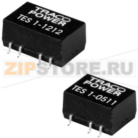 Преобразователь DC/DC, SMD-монтаж, 12 V/DC, 5 V/DC, 200 mA, 1 W Traco Power TES 1-1211