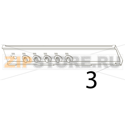 Control panel Tecnoinox PF105GG7 Control panel Tecnoinox PF105GG7Запчасть на деталировке под номером: 3