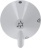 KNOB REX ZANUSSI WHITE ø 38 mm