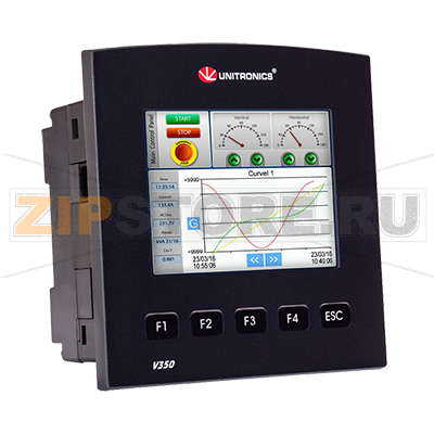 Контроллер 3.5&quot;, 24 В/DC, 20DI, 16TO, 2AI/DI Unitronics V350-J-T38 