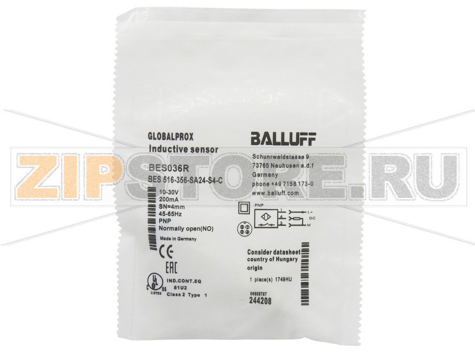 Датчик индуктивный Standard с приоритетом Balluff BES036R 