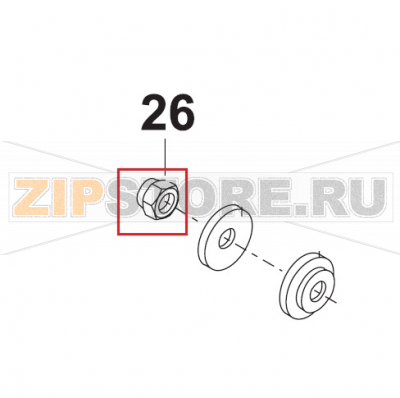 Lock Nut M6 Bear Varimixer AR40 VL-1S                                                         Lock Nut M6 Bear Varimixer AR40 VL-1SЗапчасть на сборочном чертеже под номером: 26Название запчасти на датском&nbsp;языке: Lock Nut M6 Bear Varimixer AR40 VL-1S