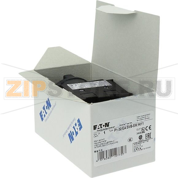 Выключатели главные, P1, 32 A, 3-полюсн., 1 замык, 1 размык контакты Eaton P1-32/EA/SVB-SW/HI11 