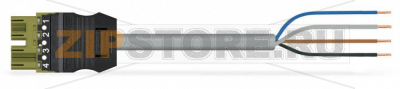 pre-assembled connecting cable; Eca; Plug/open-ended; 4-pole; Cod. B; Control cable 4 x 1.0 mm; 2 m; 1,00 mm; light green Wago 771-9994/205-205 Protected against mismating and maintenance-freeAdditional variable coding is possible.Components can be clearly printed on and color-coded to meet custom requirements....