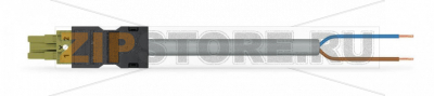 pre-assembled connecting cable; Eca; Socket/open-ended; 2-pole; Cod. B; Control cable 2 x 1.0 mm; 1 m; 1,00 mm; light green Wago 771-8992/105-105 Protected against mismating and maintenance-freePush-in CAGE CLAMP® spring pressure connection technology allows solid conductors to be simply pushed into a unitTwo-wire connection per pole for loops or bridgesComponents can be clearly printed on and color-coded to meet custom requirements...