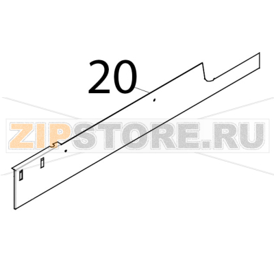 Profilo copertura inferiore anteriore fondo Tecnoeka KF 1010 EV UD Profilo copertura inferiore anteriore fondo Tecnoeka KF 1010 EV UDЗапчасть на деталировке под номером: 20