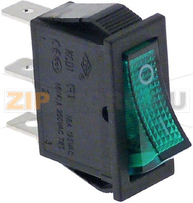 ЗЕЛЕНЫЙ ОДНОПОЛЮСНЫЙ ВЫКЛЮЧАТЕЛЬ 16А 250В 