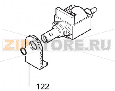 Крепление для помпы 230-240V Saeco Royal Cappuccino Крепление для помпы 230-240V для кофемашины Saeco Royal CappuccinoЗапчасть на деталировке под номером: 122Количество запчастей в комплекте: 1Оригинальное название запчасти Saeco: Supporto x pompa