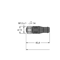 Кабель PUR Turck RKSV4.5T-1.5/TXL