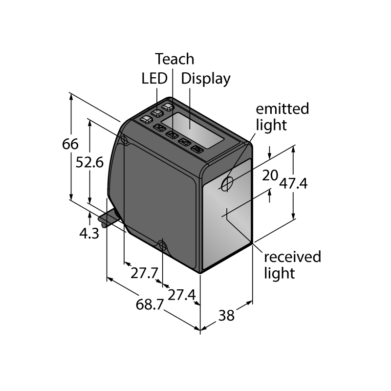 Датчик фотоэлектрический Turck LTF12IC2LD 