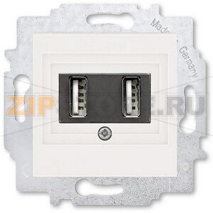 USB-розетка двойная, жемчуг ABB 2CHH290040A6068 
