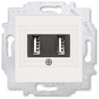 USB-розетка двойная, жемчуг ABB 2CHH290040A6068