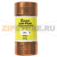 Предохранитель, 2.5 A, AC 600 В, 300 кА, 21x57 мм, J, UL, с задержкой Eaton LOW-PEAK CLASS J T/D
