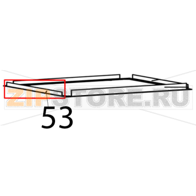Decorative strip, left Bartscher RT-78B-8 Decorative strip, left Bartscher RT-78B-8Запчасть на деталировке под номером: 53