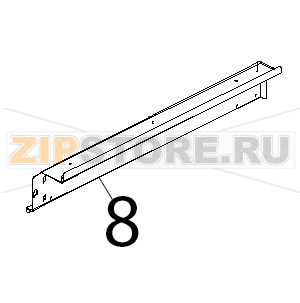 Supporto front. sup. muffola Unox XV 203G Supporto front. sup. muffola Unox XV 203GЗапчасть на деталировке под номером: 8