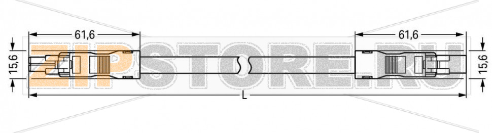 pre-assembled interconnecting cable; Eca; Socket/plug; 2-pole; Cod. A; H05VV-F 2 x 1.0 mm; 8 m; 1,00 mm; black Wago 891-8992/005-801 Protected against mismating and maintenance-freeLow profile with 4.4 mm pole spacing...