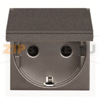 Розетка с заземлением 16 А, 250 В, антрацитовая ABB 2CLA228810N1801