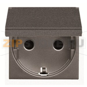 Розетка с заземлением 16 А, 250 В, антрацитовая ABB 2CLA228810N1801 