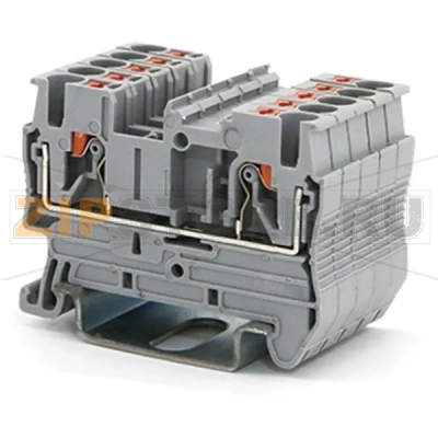 Клемма проходная Push-in, серая CHIKU RPV 2,5 
