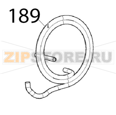 Water main connection pipe, Ø: 10 Unox XVC 205E Water main connection pipe, Ø: 10 Unox XVC 205EЗапчасть на деталировке под номером: 189