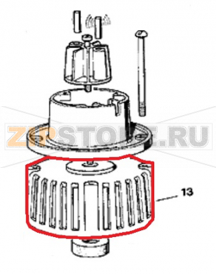 Motor dekel Scotsman MF 36  Motor dekel Scotsman MF 36Запчасть на сборочном чертеже под номером: 13Название запчасти Scotsman на немецком&nbsp;языке: Motor dekel&nbsp;Scotsman MF 36