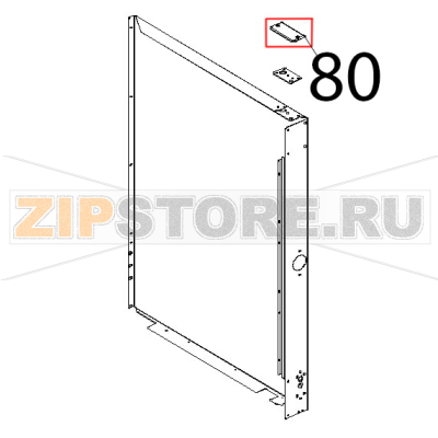 Piastrina coprifori Unox XVC 504 Piastrina coprifori Unox XVC 504Запчасть на деталировке под номером: 80