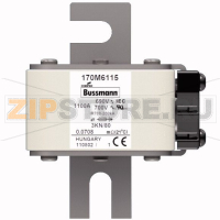 Предохранитель, 1100 A, AC 690 В, 200 кА, 3, 76x92x109 мм, aR, DIN, IEC Eaton FUSE 1100A 690V 3