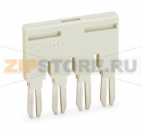 Push-in type jumper bar; insulated; 4-way; Nominal current 18 A; light gray Wago 870-404