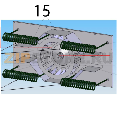 Top heating element Zanolli Synthesis 12/80 VE Top heating element Zanolli Synthesis 12/80 VEЗапчасть на деталировке под номером: 15