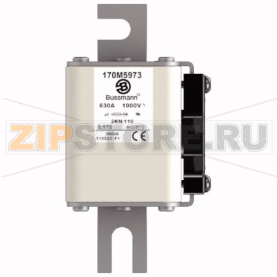 Предохранитель, 630 A, AC 1000 В, 150 кА, DIN 2, 59x77x138 мм, aR, DIN, IEC Eaton FUSE 630A 100 