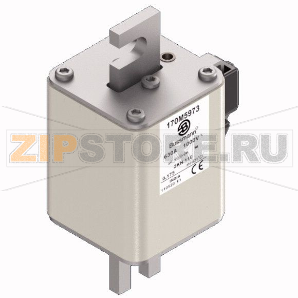Предохранитель, 630 A, AC 1000 В, 150 кА, DIN 2, 59x77x138 мм, aR, DIN, IEC Eaton FUSE 630A 100 