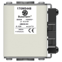 Предохранитель, 800 A, AC 1000 В, 100 кА, size 2, 61x77x81 мм, aR, IEC UL Eaton FUSE 800A 1000