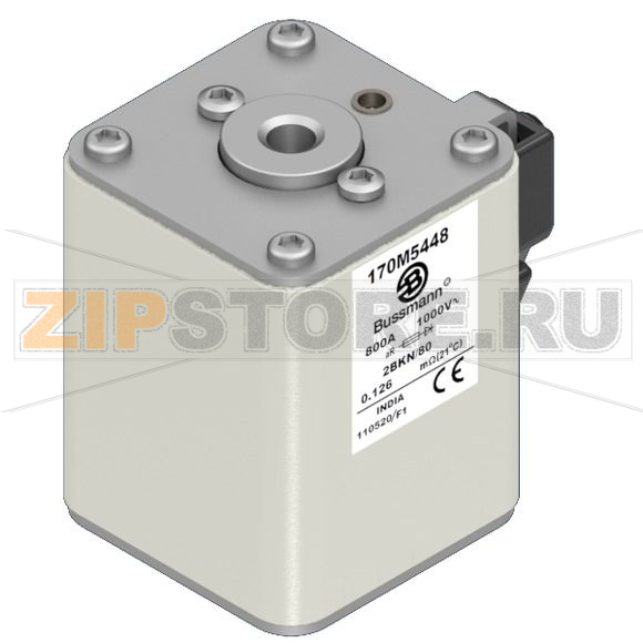 Предохранитель, 800 A, AC 1000 В, 100 кА, size 2, 61x77x81 мм, aR, IEC UL Eaton FUSE 800A 1000 