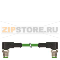 BUS КАБЕЛЬ  ДЛЯ PROFINET ПОДГОТ. С ДВУХ СТОРОН 4 CORE, SHIELDED PREASSEMBLED C 2X M12 D CODED, ANGLED LENTH 3,0M Siemens 3RK1902-2NB30